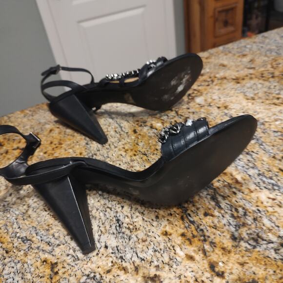 Michael Kors Black Heeled Sandals Size 10M - Picture 8 of 10